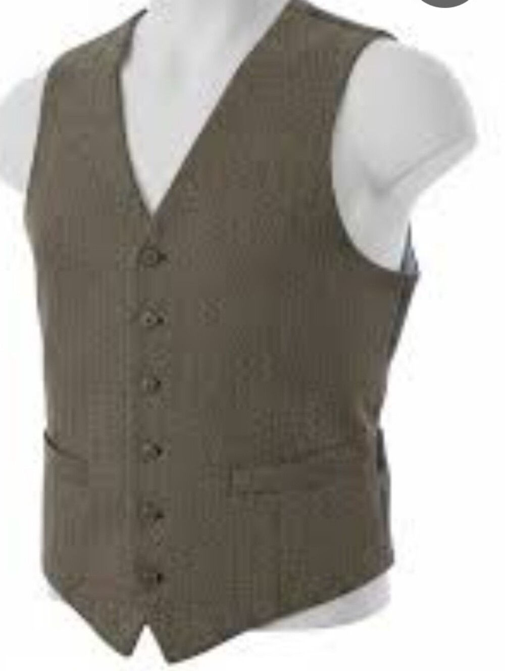 Merona Vintage Men's Herringbone Tweed Wool Waistcoat Vest.    Size L